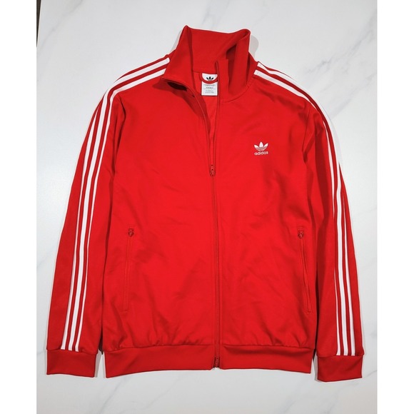 adidas Other - Adidas Originals Prime Blue mens Red Trefoil Logo Track Tracksuit Jacket size XL
